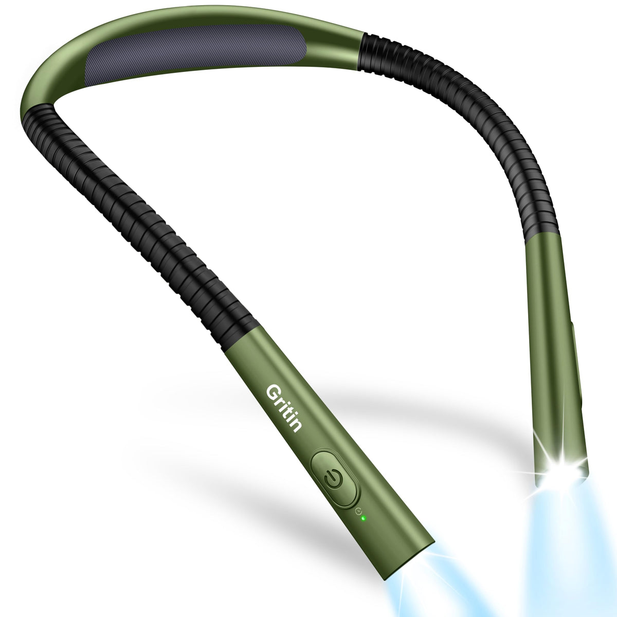 Gritin Book Light, Eye Caring 4-Color&5-Brightness Neck Light Reading Light
