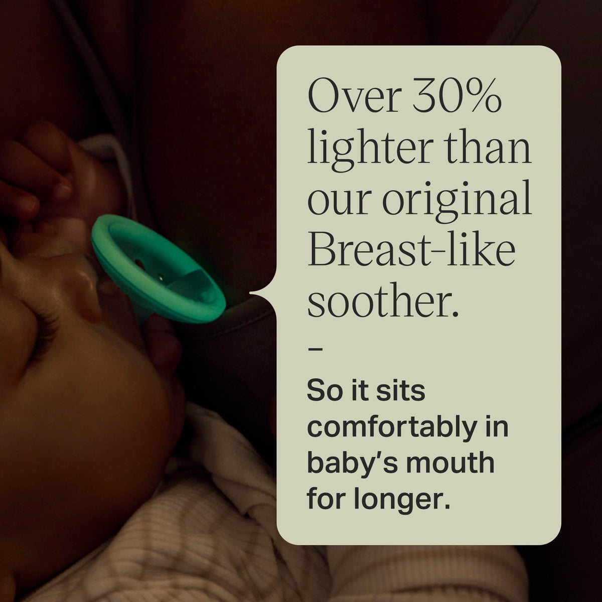 Tommee Tippee Ultra-Light StayPut Night Glow Soother 0-6m Pack of 2