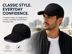 Baseball Cap for Men & Women, Adjustable Unisex 6 Panel Hat with Curved Peak, Breathable Eyelets, One Size Fits Most, Casual Sports Outdoor Wear