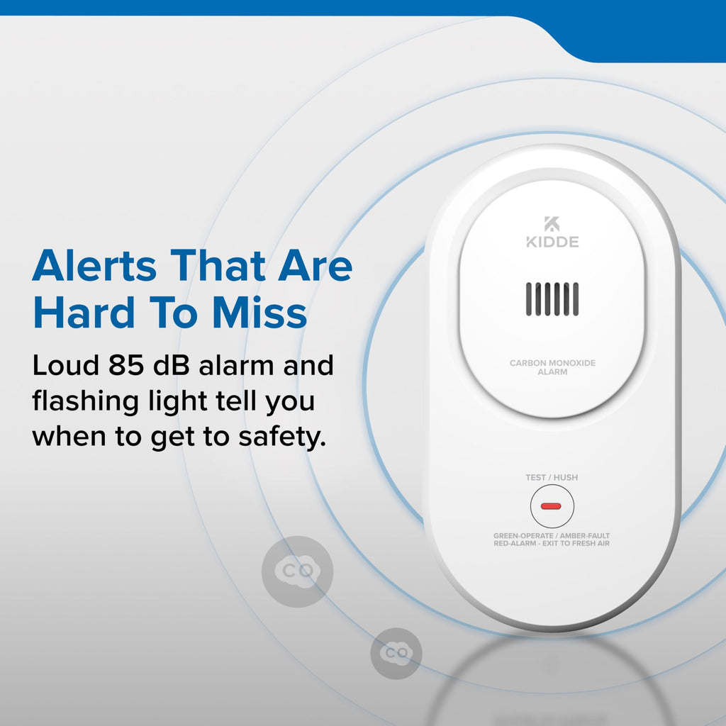 Kidde Carbon Monoxide Detector, Plug-in Carbon Monoxide Detector with AA Battery Backup, 85 dB Alarm, LED Status Light Indicators, 3rd Edition