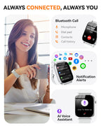 Smart Watch for Men Women- Answer/Make Call, 2026 IP68 Waterproof Fitness Tracker Watch with Sleep Step Counter Activity Smartwatch for Samsung Android iPhone iOS (Deep Burgundy, 1.83)