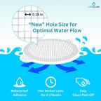 25 Pack Disposable Shower Drain Hair Catcher Mesh Stickers - Peel & Stick Drain Strainers to Prevent Clogs, Strong Waterproof Adhesive, Mess-Free Disposable Drain Covers for Shower & Bathtub
