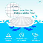 25 Pack Disposable Shower Drain Hair Catcher Mesh Stickers - Peel & Stick Drain Strainers to Prevent Clogs, Strong Waterproof Adhesive, Mess-Free Disposable Drain Covers for Shower & Bathtub