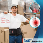 FEATOL Back Brace for Men & Women, Lower Back, Sciatica Pain Relief