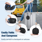 Cirorld Travel Pillow for Airplane, Neck Pillow for Travel, Memory Foam Travel Neck Pillow for Adults, Adjustable & Compact Flight Pillow, Ergonomic Neck Cushion, With Ear Plugs, Eye Mask, Carry Bag