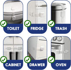 Adjustable Child Locks for Kitchen Cupboards 10 Pack - White