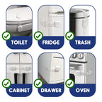 Adjustable Child Locks for Kitchen Cupboards 10 Pack - White
