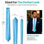 Trimming Shop 5cm Slim Skinny Solid Colour Necktie for Mens