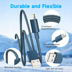 iPhone Charger Cable 1M [Apple MFi Certified] Lightning to USB Cable Lead 3 Foot, 2.4A Fast Charging Cable for iPhone 14 13 12 11 Pro Max XS XR X 8 7 6 Plus 5, iPad and iPod