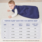 Yoofoss Baby Sleeping Bag 2.5 Tog 12-18 Months Grey