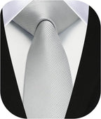 HISDERN Skinny Tie Solid Color 6cm Slim Ties for Men Wedding Classic Formal Business Necktie