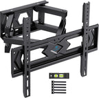 PERLESMITH TV Wall Bracket, Swivel Tilt Wall Mount for 26-70 Inch Flat & Curved TVs up to 45kg, Max. VESA 400x400mm
