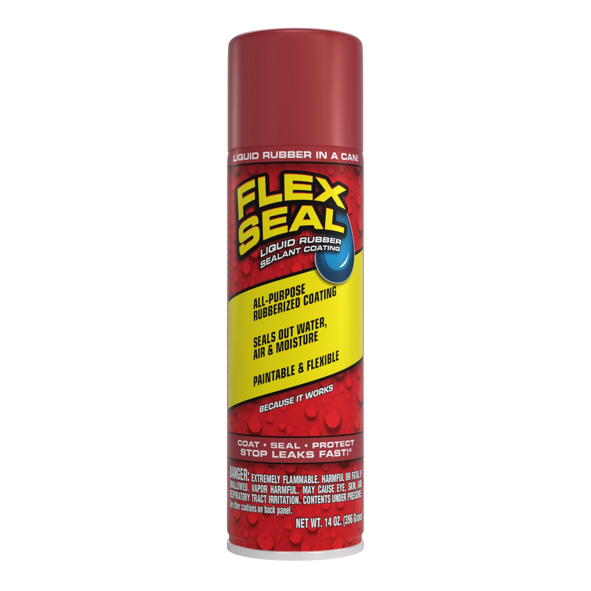 Flex Seal Spray Rubber Sealant Coating, Waterproof, Clear, 14 oz, 1-Pack