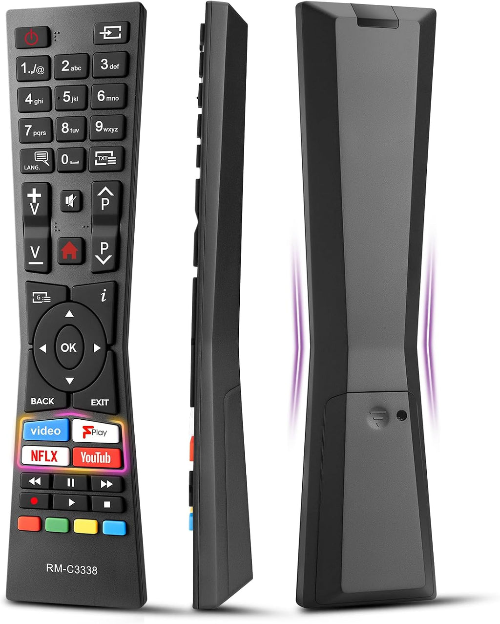 for JVC-TV-Remote-Control, Universal Replacement RM-C3338 for JVC Smart TV