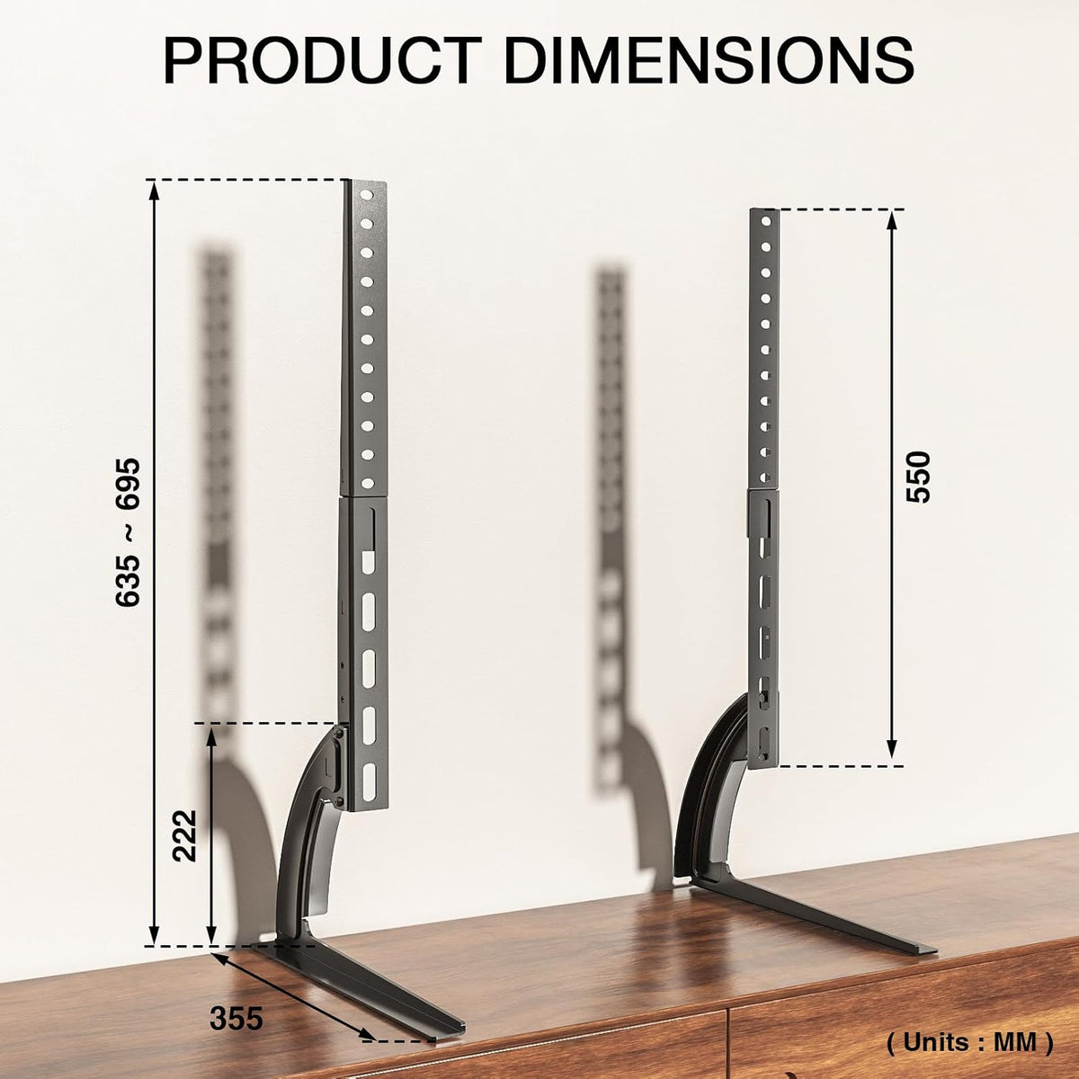RFIVER Universal TV Stand Legs for 20 to 65 inch LCD/LED/OLED/Plasma TVs