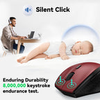 TECKNET Wireless Mouse for Laptop, 4800 DPI Optical Computer Mice with 6 Adjustable Levels, 30 Months Long Battery Life 2.4G Cordless USB Silent Mouse for Notebook, PC, Office Home Work -Grey