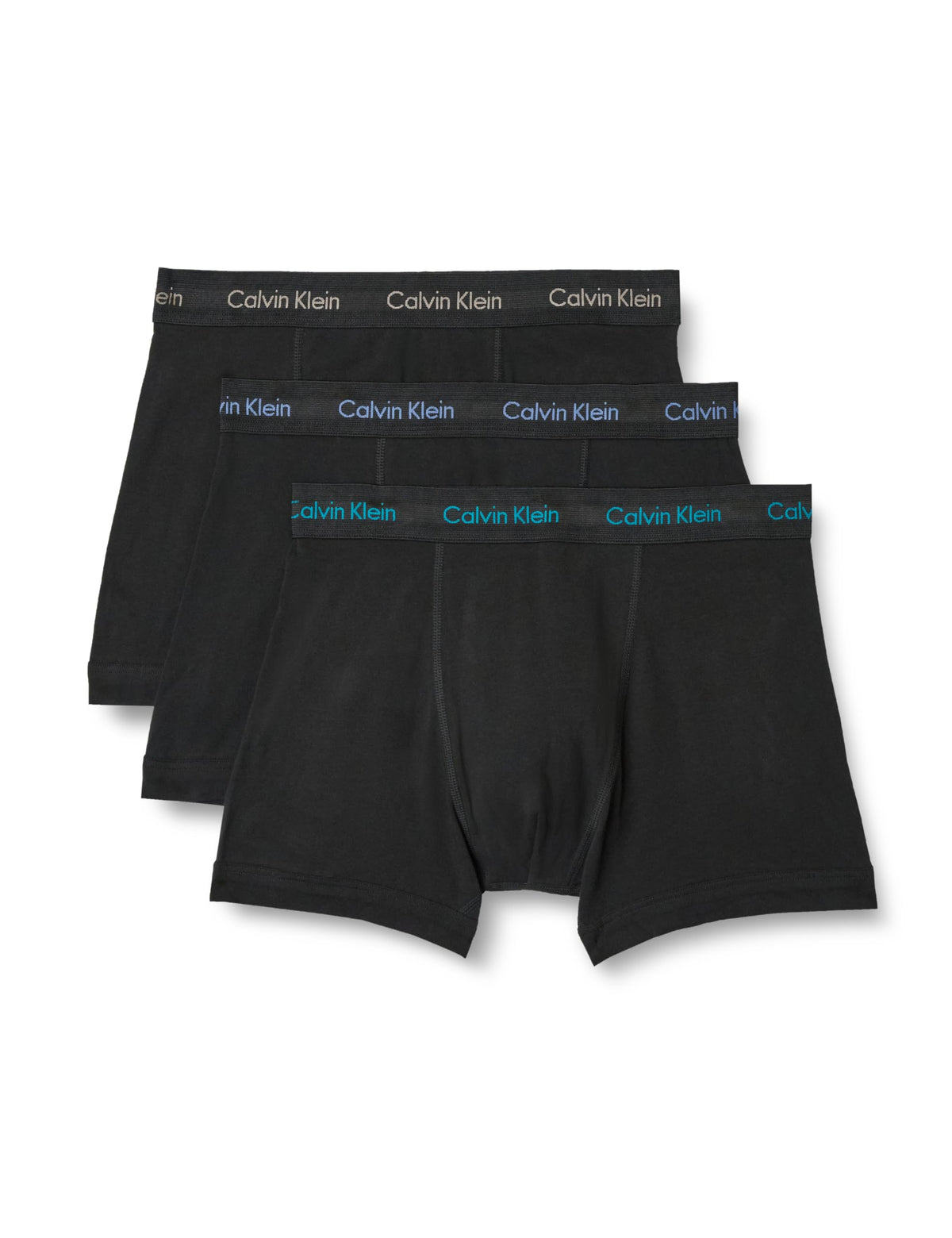Calvin Klein Men’s 3 Pack Trunks with Logo Waistband