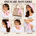 WESTEND CHOICE Square Chiffon Scarves Women's Neck Scarf 50s Retro Bandana