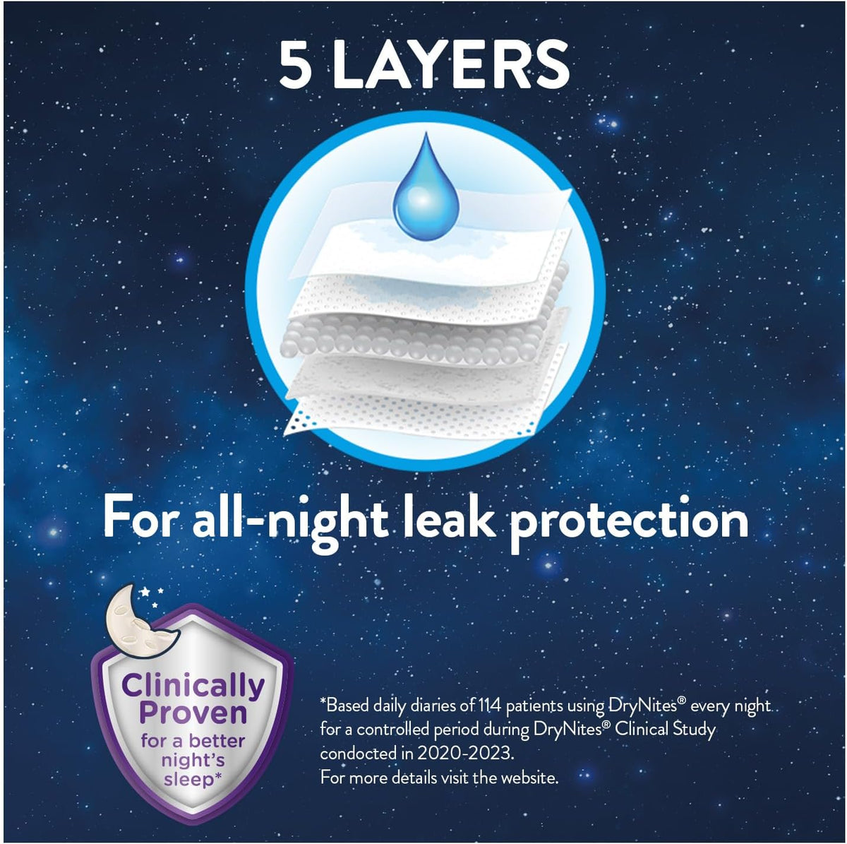 HUGGIES DryNites, Pyjama Pants, Girls 8-13 Years (30-48KG), 52 x Bedwetting Pants, Up to 100% Leak Free Nights