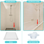 25 Pack Disposable Shower Drain Hair Catcher Mesh Stickers - Peel & Stick Drain Strainers to Prevent Clogs, Strong Waterproof Adhesive, Mess-Free Disposable Drain Covers for Shower & Bathtub
