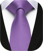 HISDERN Skinny Tie Solid Color 6cm Slim Ties for Men Wedding Classic Formal Business Necktie