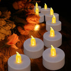 Battery Operated LED Tea Lights Flameless Flickering Candles 50PACK Blue