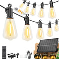 Brightown 52FT Solar String Lights Outdoor Waterproof, Last 30+ Hrs Runtime