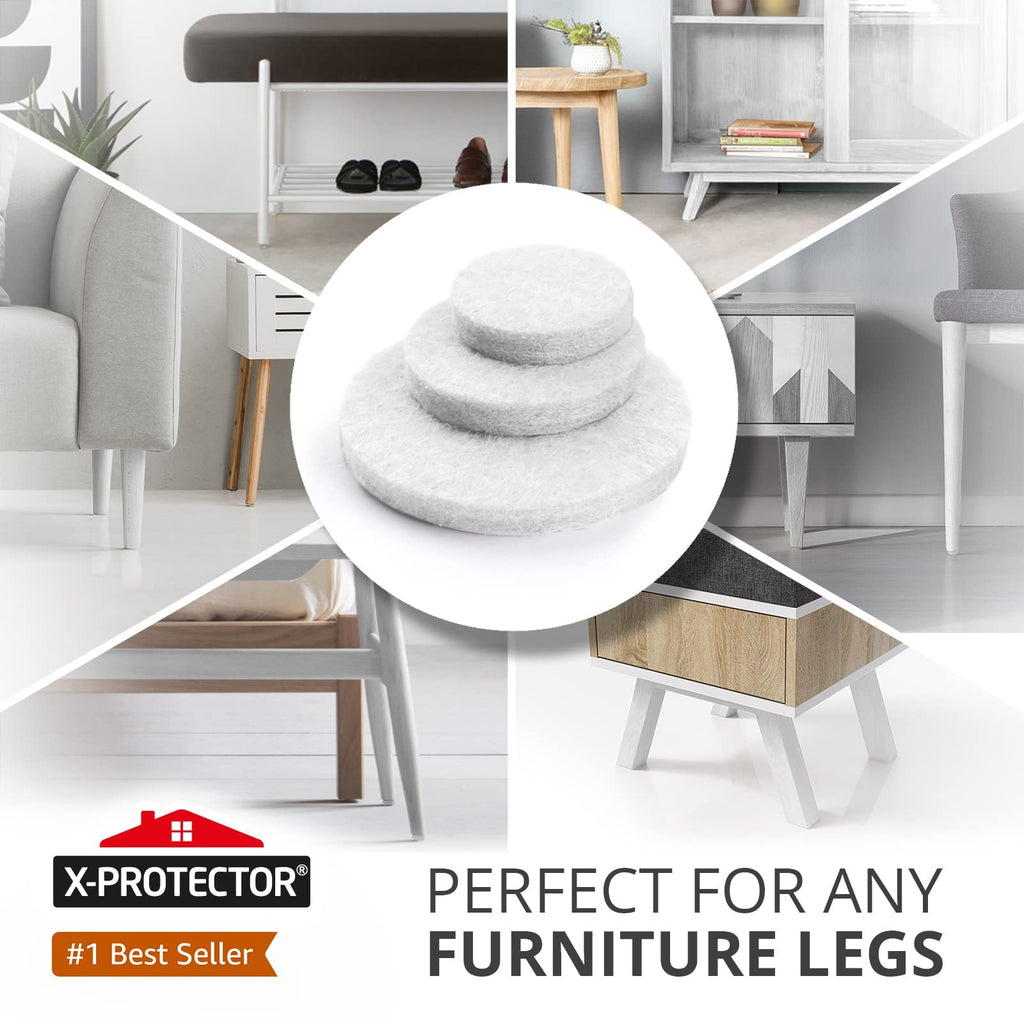 Felt Furniture Pads X-PROTECTOR 133 PCS Premium Furniture Pads - Felt Pads