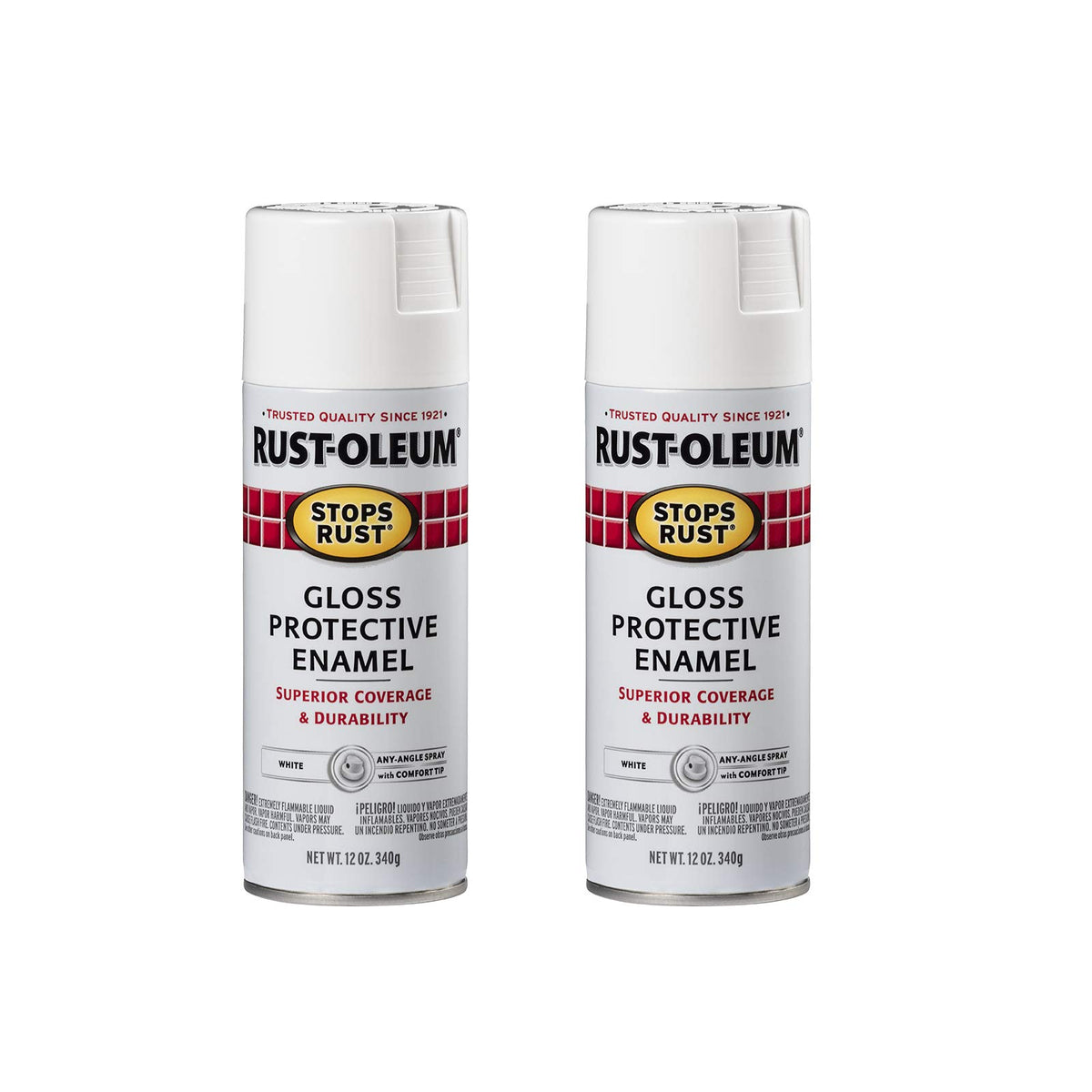 Rust-Oleum 7776830 Stops Rust Spray Paint, 12 oz, Flat Black