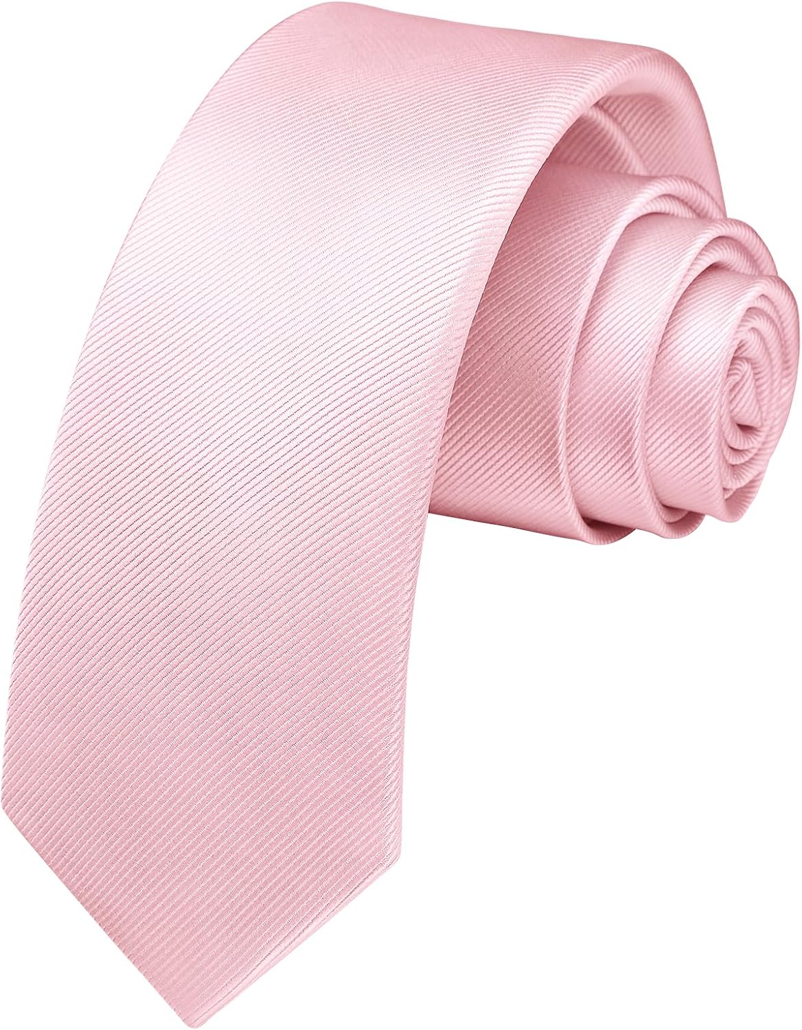HISDERN Skinny Tie Solid Color 6cm Slim Ties for Men Wedding Classic Formal Business Necktie