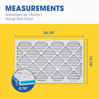Aerostar Air Filter 16x25x1 MERV 8 AC Filter, HVAC, Furnace Filter, 6 Pack