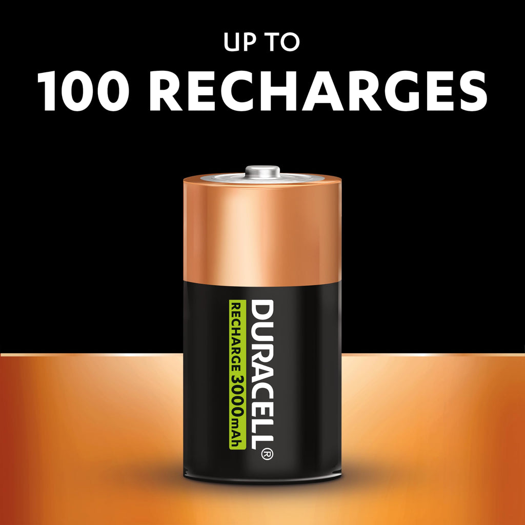 DURACELL AA Rechargeable Batteries (4 Pack) 1.2V, 2500 mAh NiMH