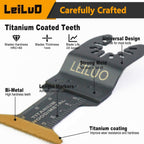 LEILUO 32Pcs Oscillating Tool Blades Wood Metal Multitool Blades Set