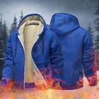 Teddy Fleece Men Hoodie Fleecing Lined Fuzzy Jacket with Pockets Full Zip Hooded Adjustable Sweatshirts Warm Parka Jackets Sherpa Ski Jackets Thermal Cardigan Jumper Coats Winter Outerwear Clothing