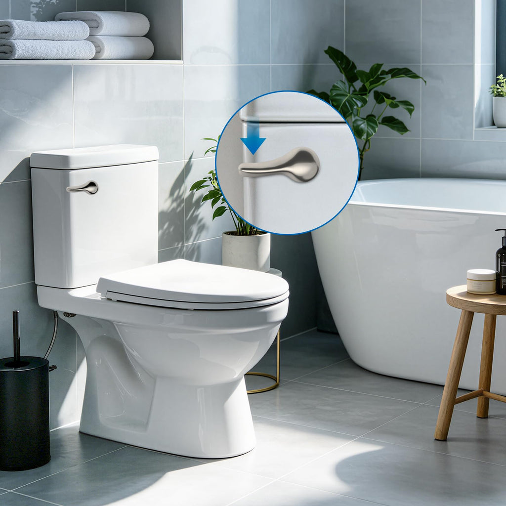 Hibbent Universal Metal Front Mount Toilet Handle Replacement Kit
