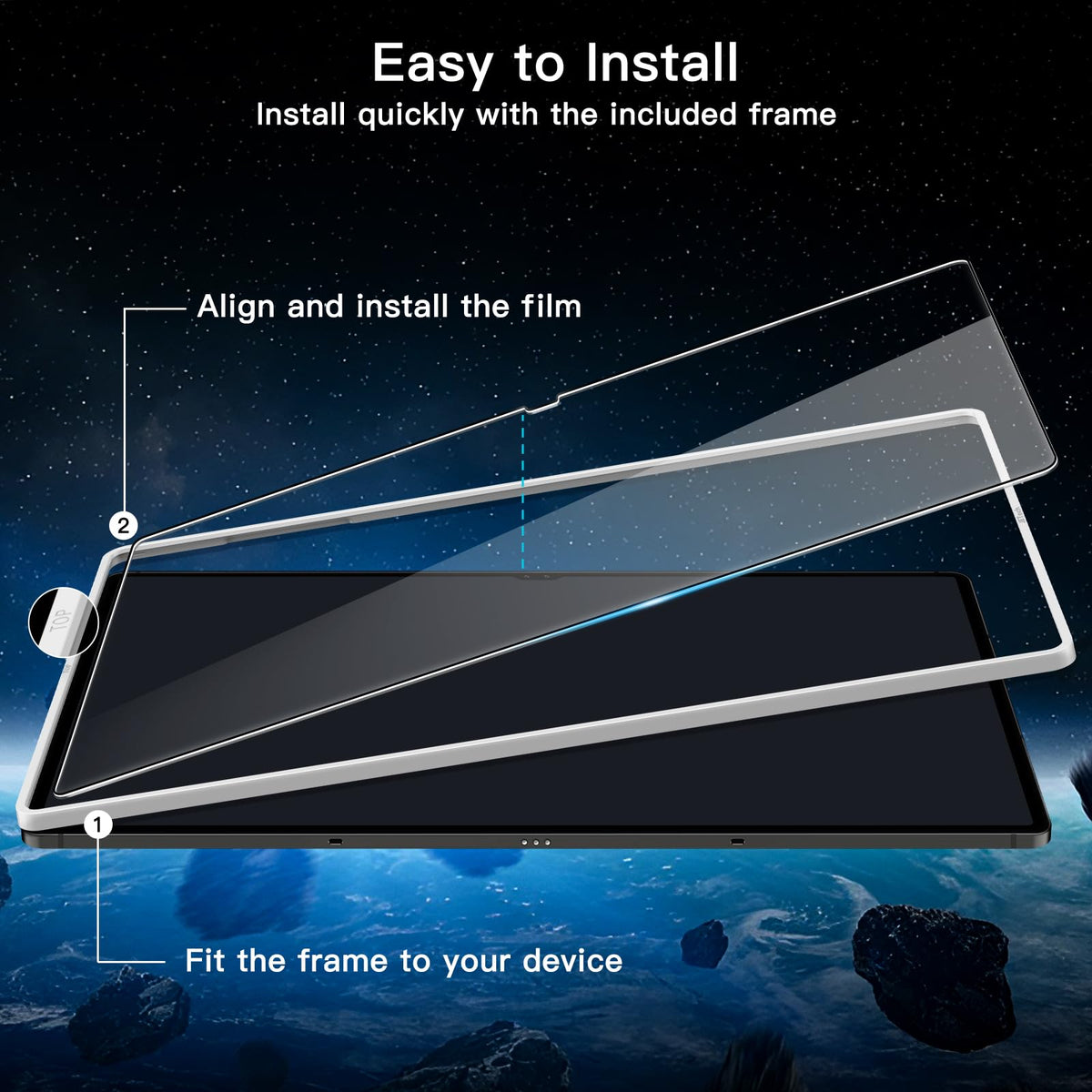 JETech Screen Protector for Samsung Galaxy Tab S6 Lite 10.4", 2-Pack