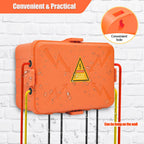 Hrensaw Medium Outdoor Electrical Box(10.6x5.5x4.5inch),Weatherproof Connection Box w/6 Cable Entry,IP54 Waterproof Extension Cord Cover Protect Power Strip,Timer,Plug,Holiday Lights,Black