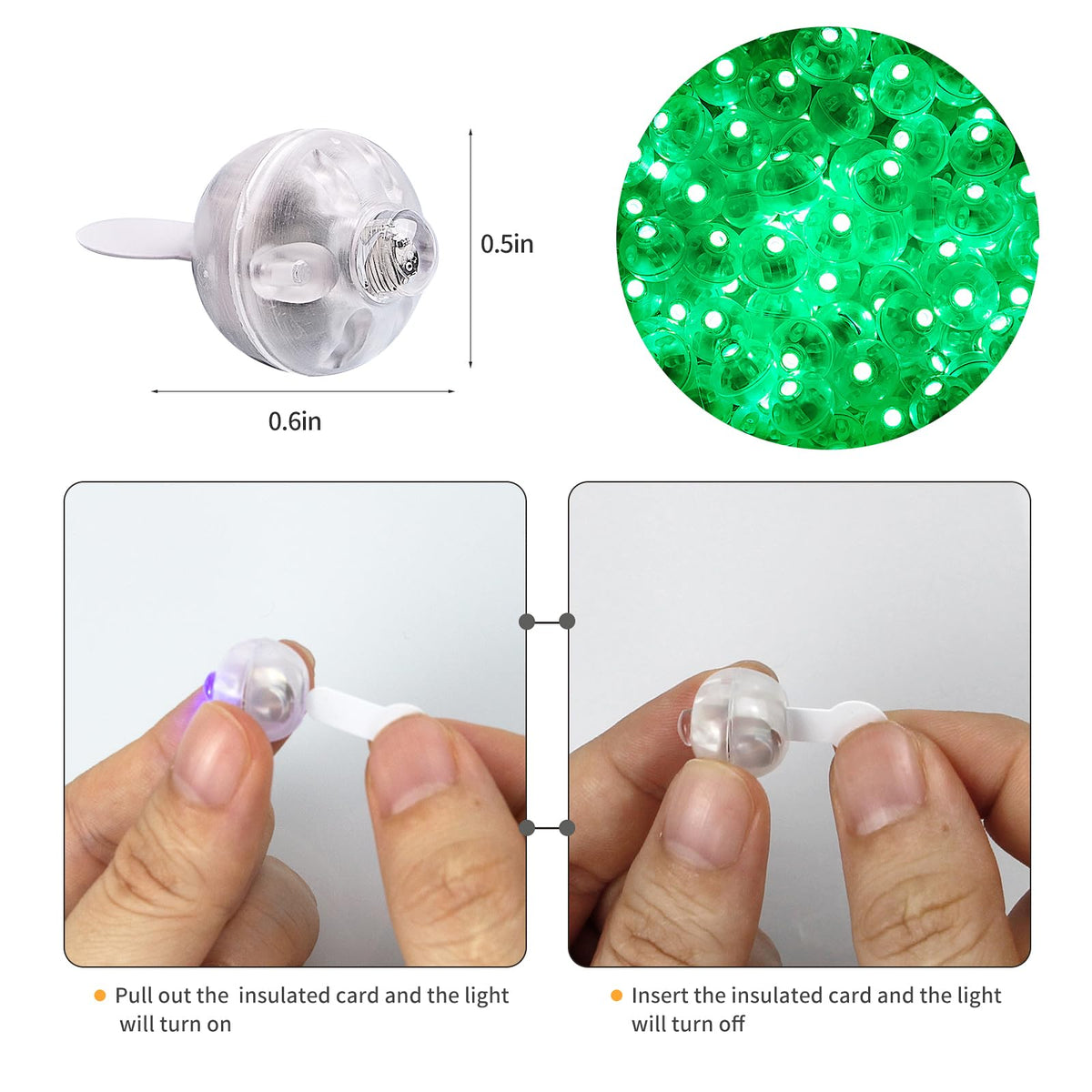 Aogist 200pcs 10-Colors Mini Lights with Hook,Long Standby Time Waterproof LED Balloon Light,Battery Powered,Ball Lamp for Balloon Paper Lantern Birthday Party Christmas Halloween