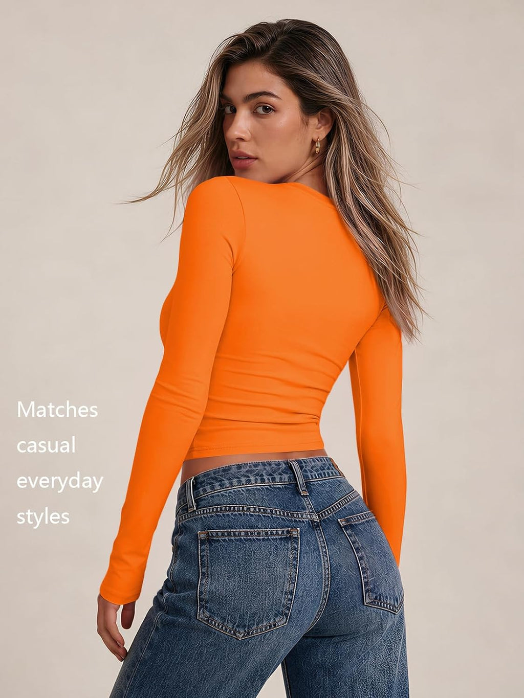 LILLUSORY Long Sleeve Tops Women Crew Neck Y2k T Shirts