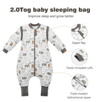 Baby Sleeping Bag with Feet, 2.0 Tog, Removable Sleeves 6-18 months