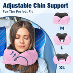 Cirorld Travel Pillow for Airplane, Neck Pillow for Travel, Memory Foam Travel Neck Pillow for Adults, Adjustable & Compact Flight Pillow, Ergonomic Neck Cushion, With Ear Plugs, Eye Mask, Carry Bag