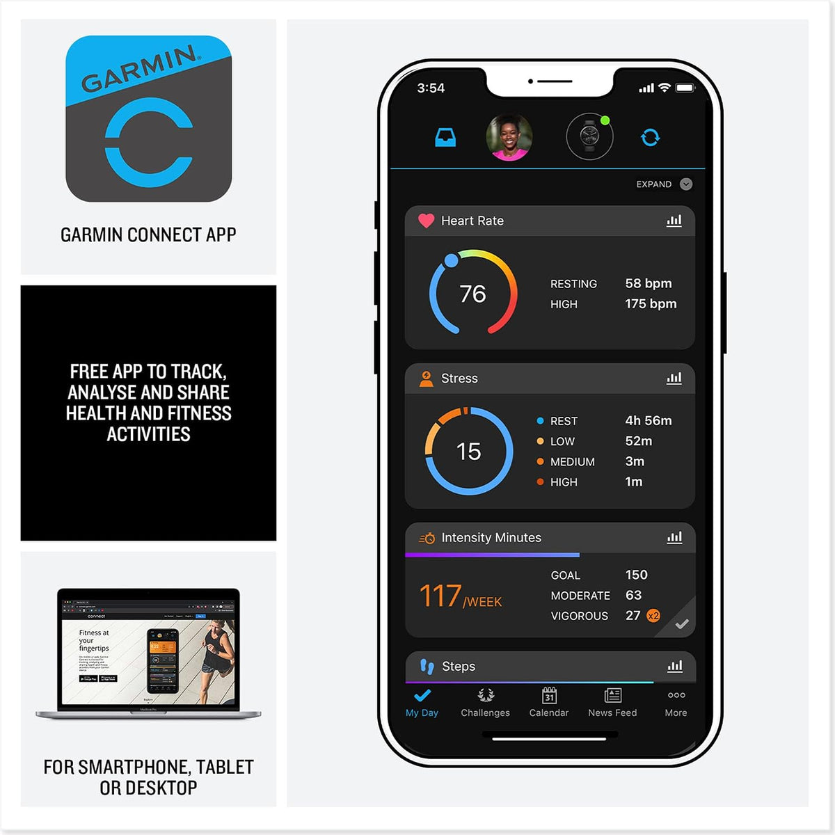 Garmin vívoactive 5 GPS Smartwatch, AMOLED Touchscreen