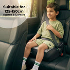 My Babiie MBCSB10 Booster Car Seat - Lightweight at 1kg, Approx. 6-12 Years (125-150cm, 22-36kg), R129, i-Size Backless Child Car Seat, Group 3, Compact, Portable, Ideal for Travel - Black