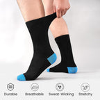 Cirorld 6/10 Pairs Mens Black Socks, Breathable Causal Cotton Socks Men