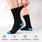 Cirorld 6/10 Pairs Mens Black Socks, Breathable Causal Cotton Socks Men