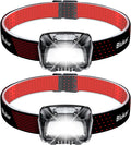 Blukar Head Torch Rechargeable, [2 Pack] 2000L Super Bright LED Headlamp