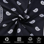 Aomig Bandana Head Scarf for Men and Women, Stylish Cowboy Headband Handkerchief, Multi-purpose Hair Scarf Paisley Print Unisex Headwraps, Bib Party Face Covering Headwear for Motorcycling
