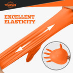 TitanFlex Heavy Duty Industrial Orange Nitrile Gloves, 8-mil, Gloves Disposable Latex Free with Raised Diamond Texture Grip, Powder Free, Rubber Glove, Mechanic Gloves,50-ct Box (Small)