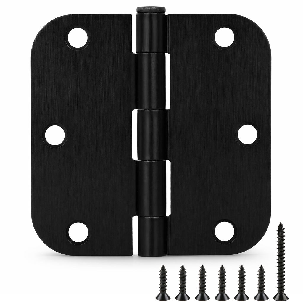 TDCHINGES Rounded Door Hinges 3.5" X 3 1/2 Inch Antique Brass 5/8" Radius