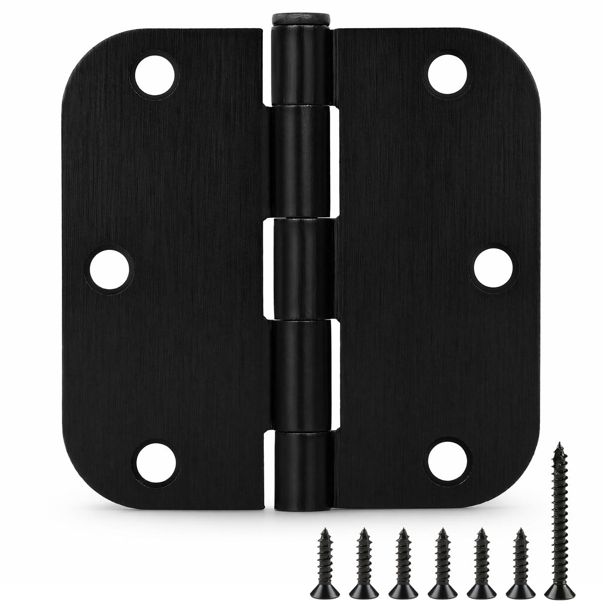 TDCHINGES Rounded Door Hinges 3.5" X 3 1/2 Inch Antique Brass 5/8" Radius